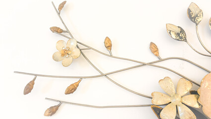 Metal Flower Sprigs Flower Pods