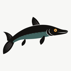 Vector art illustration of a species of stringy fish