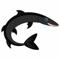 Vector art illustration of a species of stringy fish