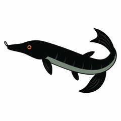 Vector art illustration of a species of stringy fish