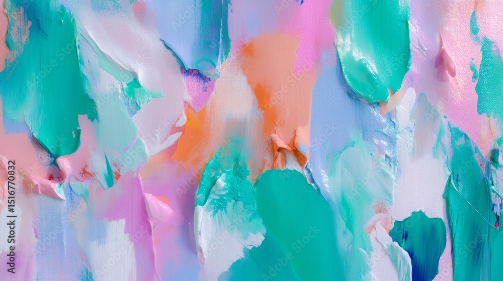 Aufkleber colorful abstract painting with vibrant hues creating a lively texture and dynamic composition in an
