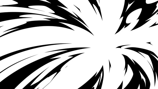 衝撃波のエフェクトのシルエットの背景イラスト_16:9