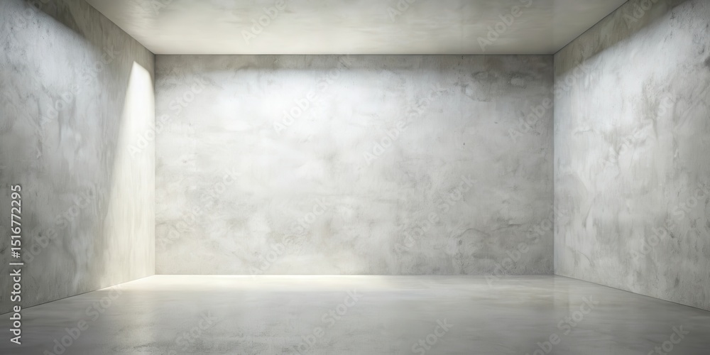 Poster Empty Room with Textured Walls and Subtle Lighting for Design Presentations