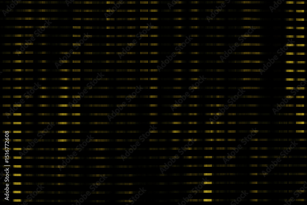 Poster scan line glitch pattern on a screen display in gold on a black background