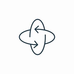 360 degree rotation icon sign vector