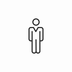 male standing icon icon sign vector