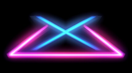 Neon triangles, cross design, vibrant colors