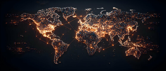 Global Night Lights Map Visualization
