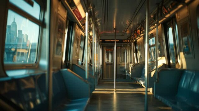 An empty train carriage.