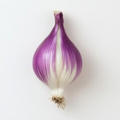 Fototapeta premium Red onion halved isolated on white background