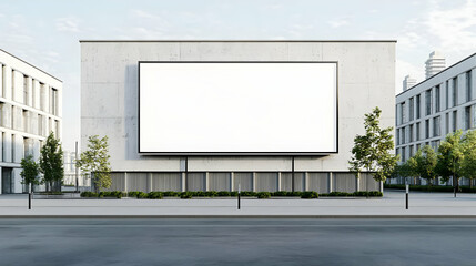 Obraz premium Modern Blank Billboard In Urban Cityscape