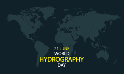 Hydrography day world map, vector art illustration.