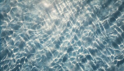 Abstract Teal Water Surface Texture Sunlight Reflecting on Rippling Water Aquatic Background