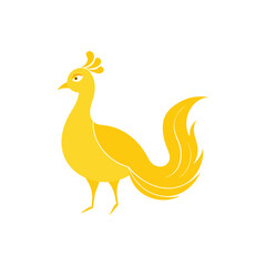 Peacock bird on white background