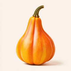 Orange gourd pumpkin isolated on white background