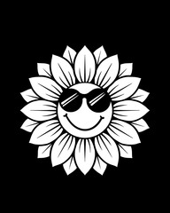 sunflower head vector