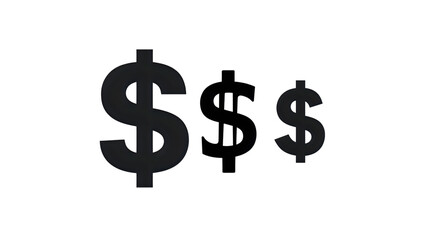 Fototapeta premium Dollar sign currency symbol vector illustration for finance and investment use silhouette