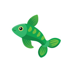 Guppy fish on white background