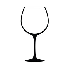 Wine glasses vector isolated on white background.