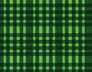 Plaid pattern, green, black, seamless pattern for textiles and design clothing, skirts, pants, aprons, tablecloths, blankets or decorative fabrics.