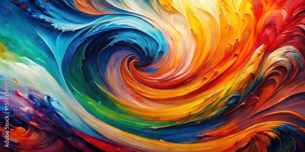 Leinwandbilder Vibrant Swirling Hues An Abstract Expression of Dynamic Color and Motion in a Whirlwind of Artistic Expression