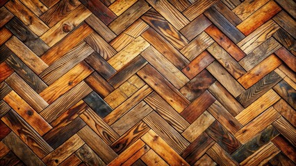 Intricate Herringbone Wood Planks A Rich Textured Background of Rustic Wooden Panels Arranged in a Diagonal Pattern