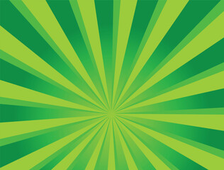 Green sun rays background with halftone. Cartoon funny retro pattern strip mock up. Vintage backdrop for comic superhero text, speech bubble, message.