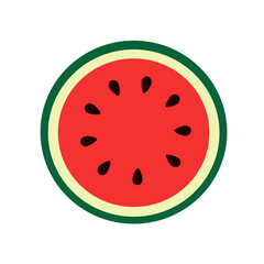 A vibrant and juicy watermelon in a cheerful summer style.