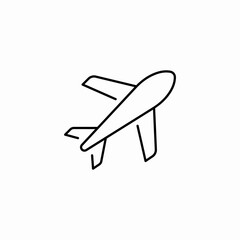 airplane flight icon sign vector