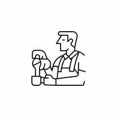 barista man icon sign vector