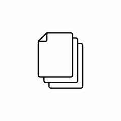blank pages icon sign vector