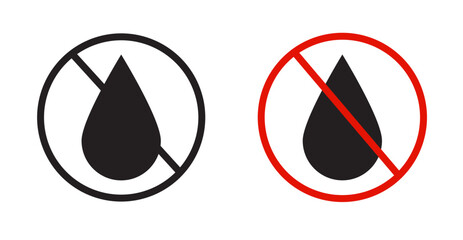 No Water drop sign