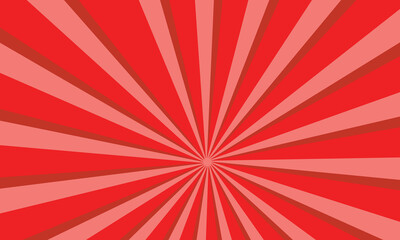 Retro Sunburst Background  Red and Yellow Comic Style Burst Rays for Pop Art, Poster, Sale Banner, Manga, Vintage Design.