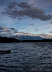 Mountains behind Lake Lucille