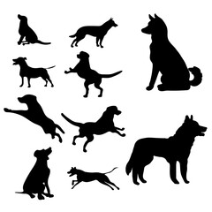 Set of 10 Hand Drawn Dog Vector File