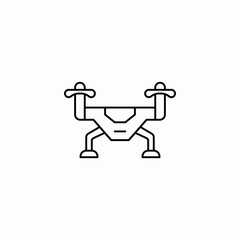 Obraz premium drone uav icon sign vector