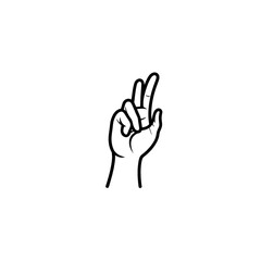 Obraz premium Hand Showing Peace Gesture on White Background