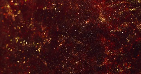 Abstract background. The red sparkles are bubbling and shimmering