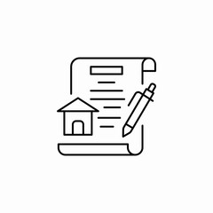 housing contract icon sign vector