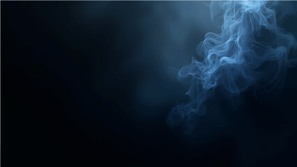 Abstract dark blue and black with light and a hint of smoke texture.