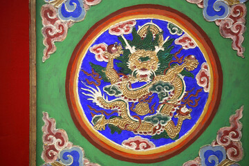 Decorations of the Bogd Khan Winter Palace Museum, Ulaanbaatar, Mongolia