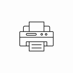 printer machine icon sign vector