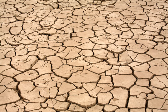 Drought dry cracked scorched earth