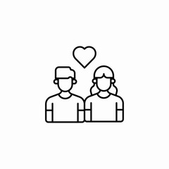 romantic relationship icon sign vector
