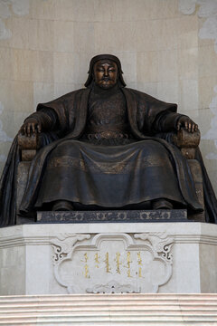 Genghis Khan monument in Sukhbaatar Square, Ulaanbaatar, Mongolia