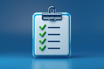 Digital illustration of clipboard with green checkmarks signifying completed tasks