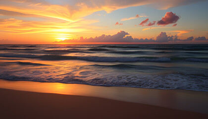 Fototapeta premium The Magic of a Beachside Sunset