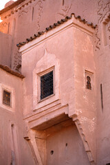 Detail of Taourirt Kasbah, Ouarzazate, Morocco