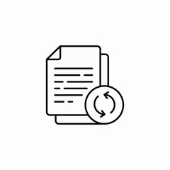 sync document icon sign vector