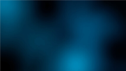 Abstract black and blue and turquoise gradient noisy grain background texture.